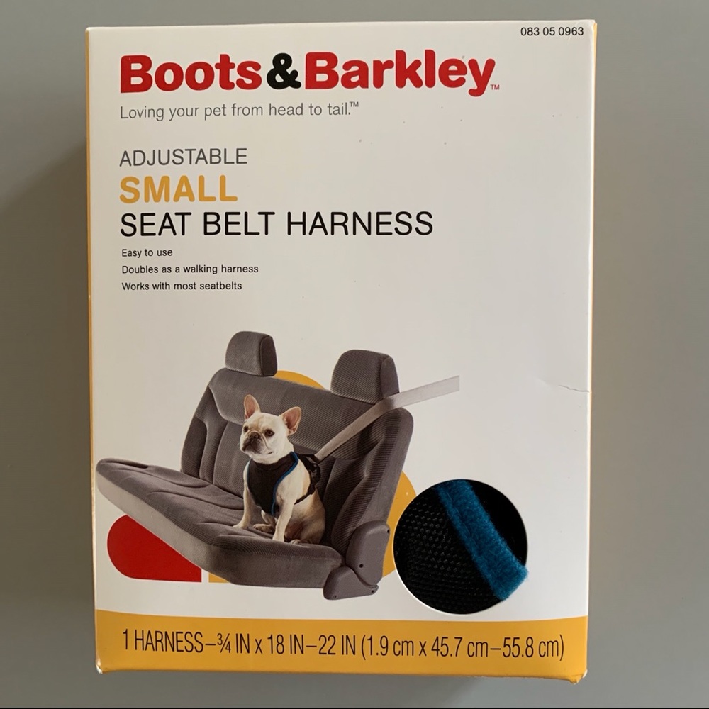 🔥5/$20🔥 “Boots and Barkley” Small Seatbelt Harness for Dog